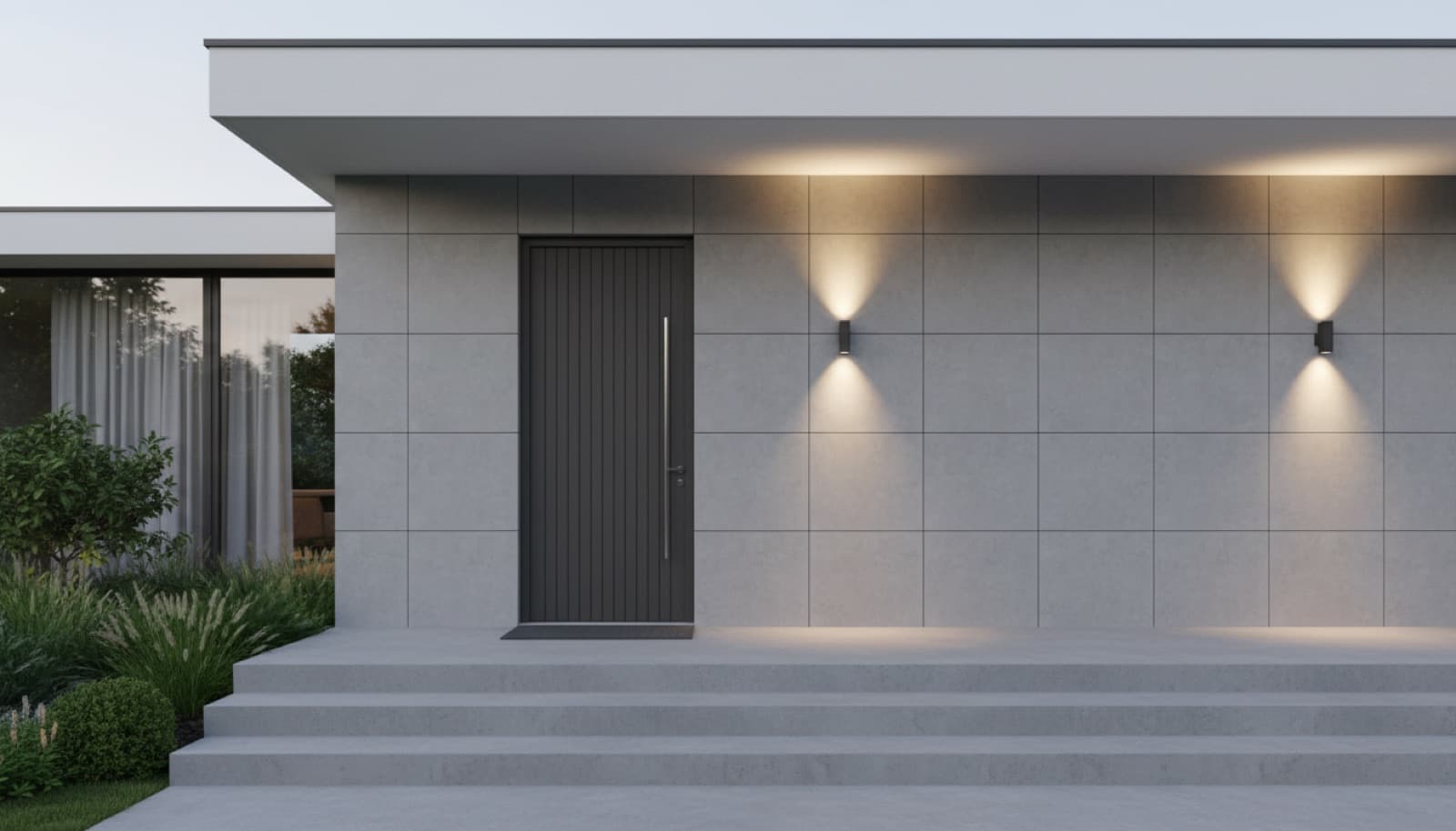 Fassade & Hauseingang in Betonoptik