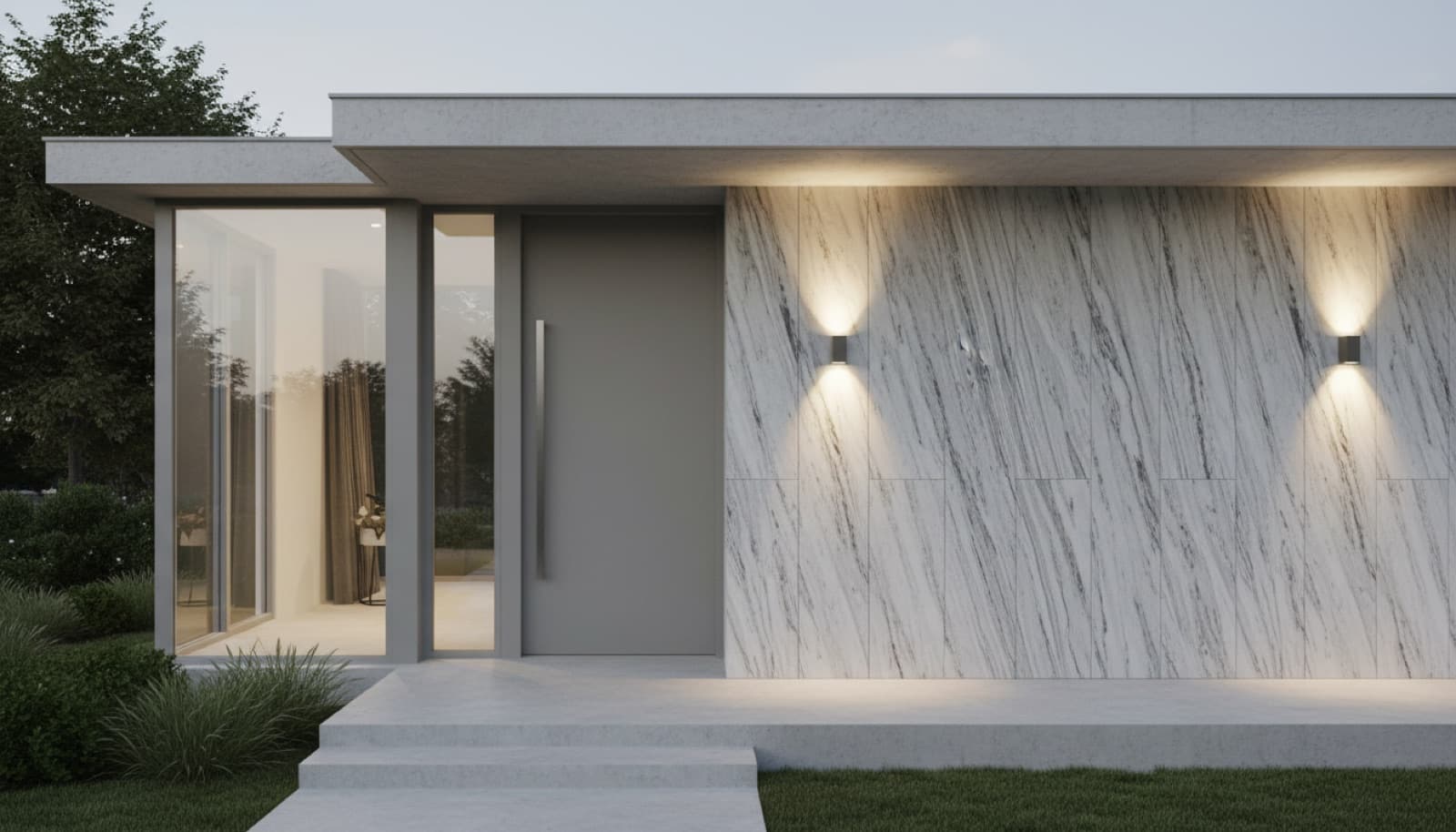 Fassade & Hauseingang aus Marmor