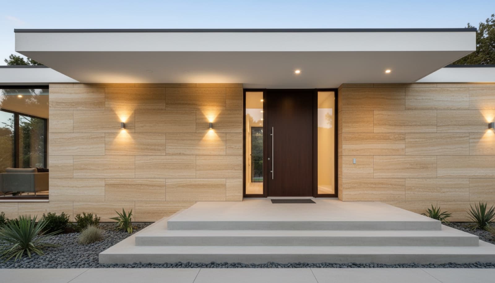 Fassade & Hauseingang aus Sandstein