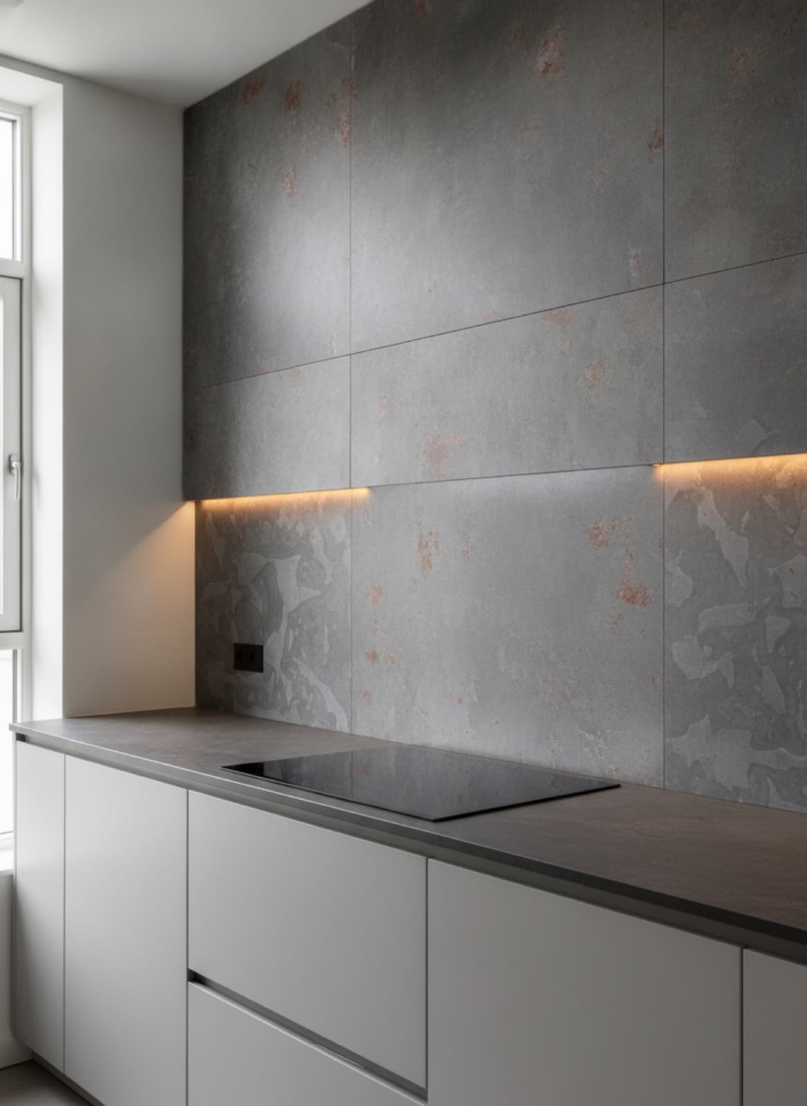 Küchenrückwand in Metalloptik, weitere Visualisierung