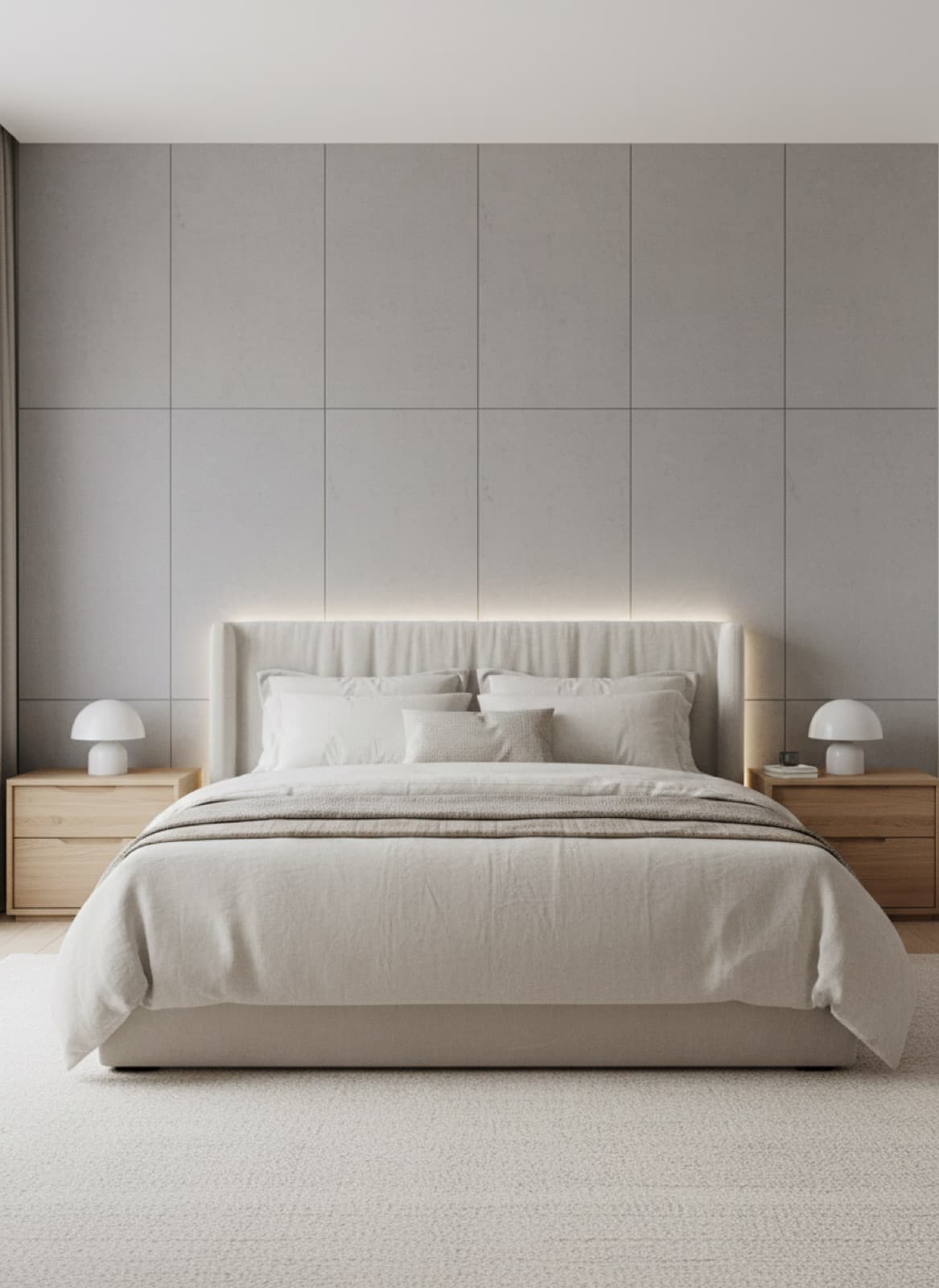 Schlafzimmer in Betonoptik, weitere Visualisierung