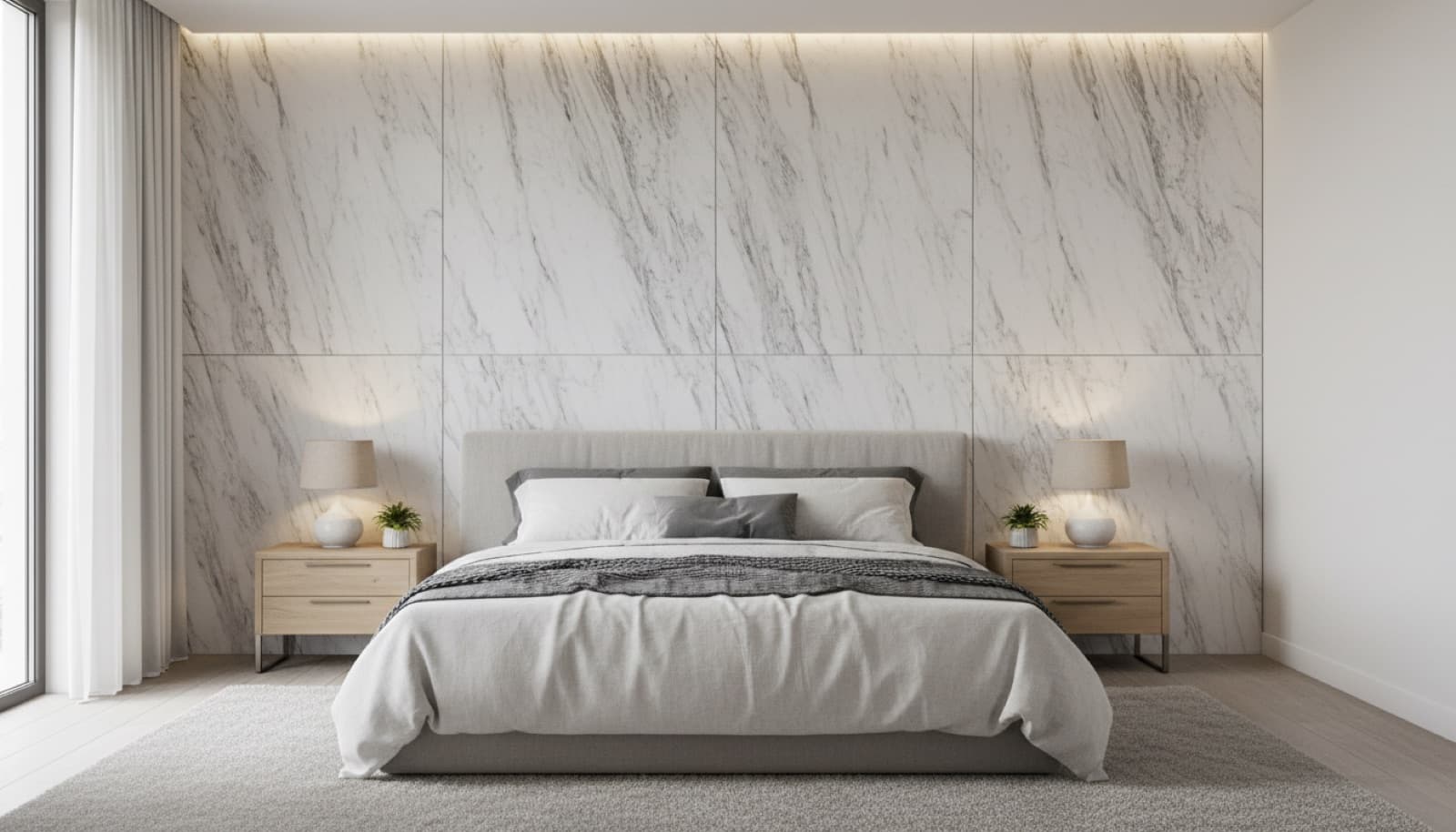 Steinwand im Schlafzimmer, Visualisierung