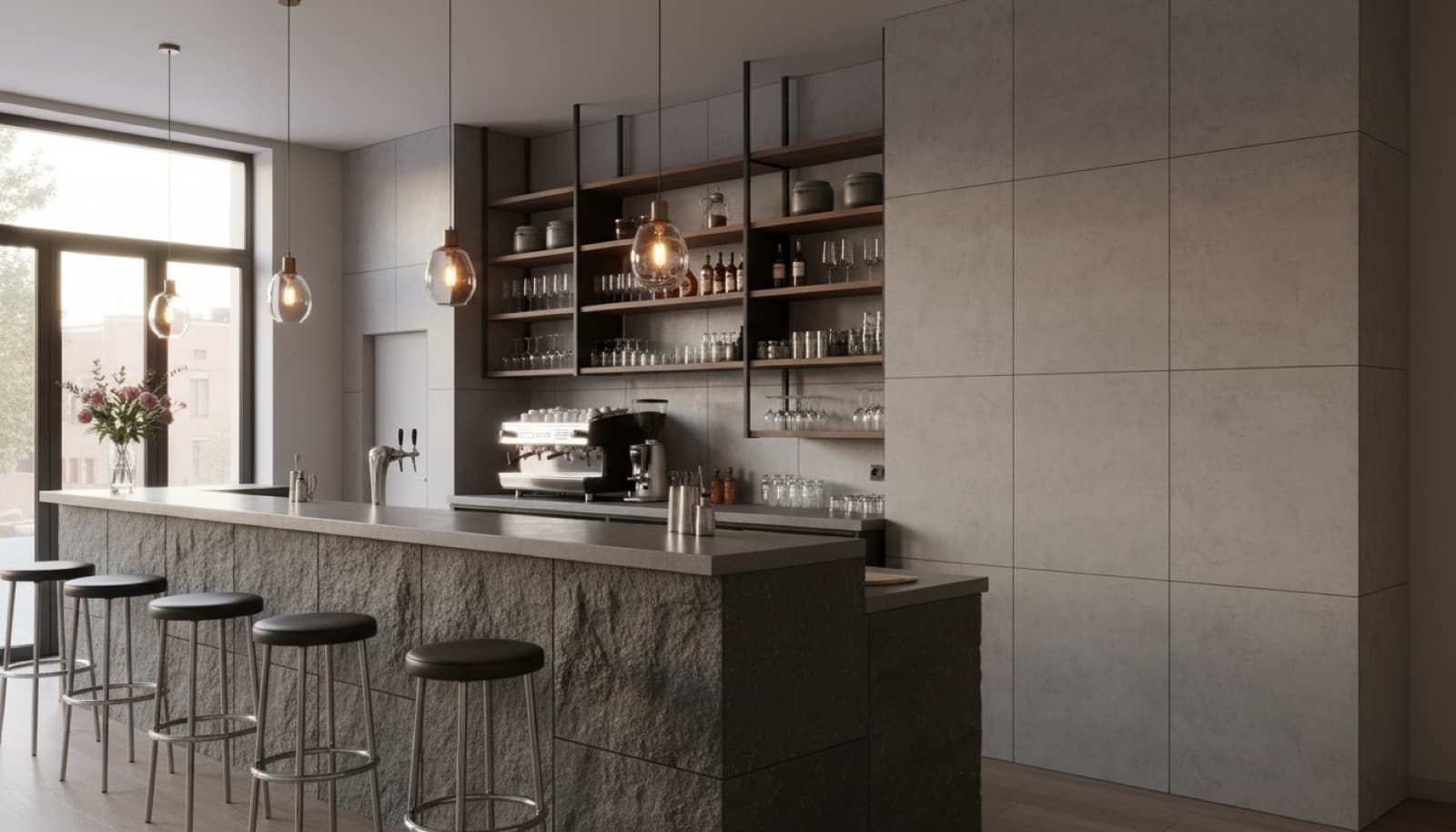 Theke & Gastronomie in Betonoptik
