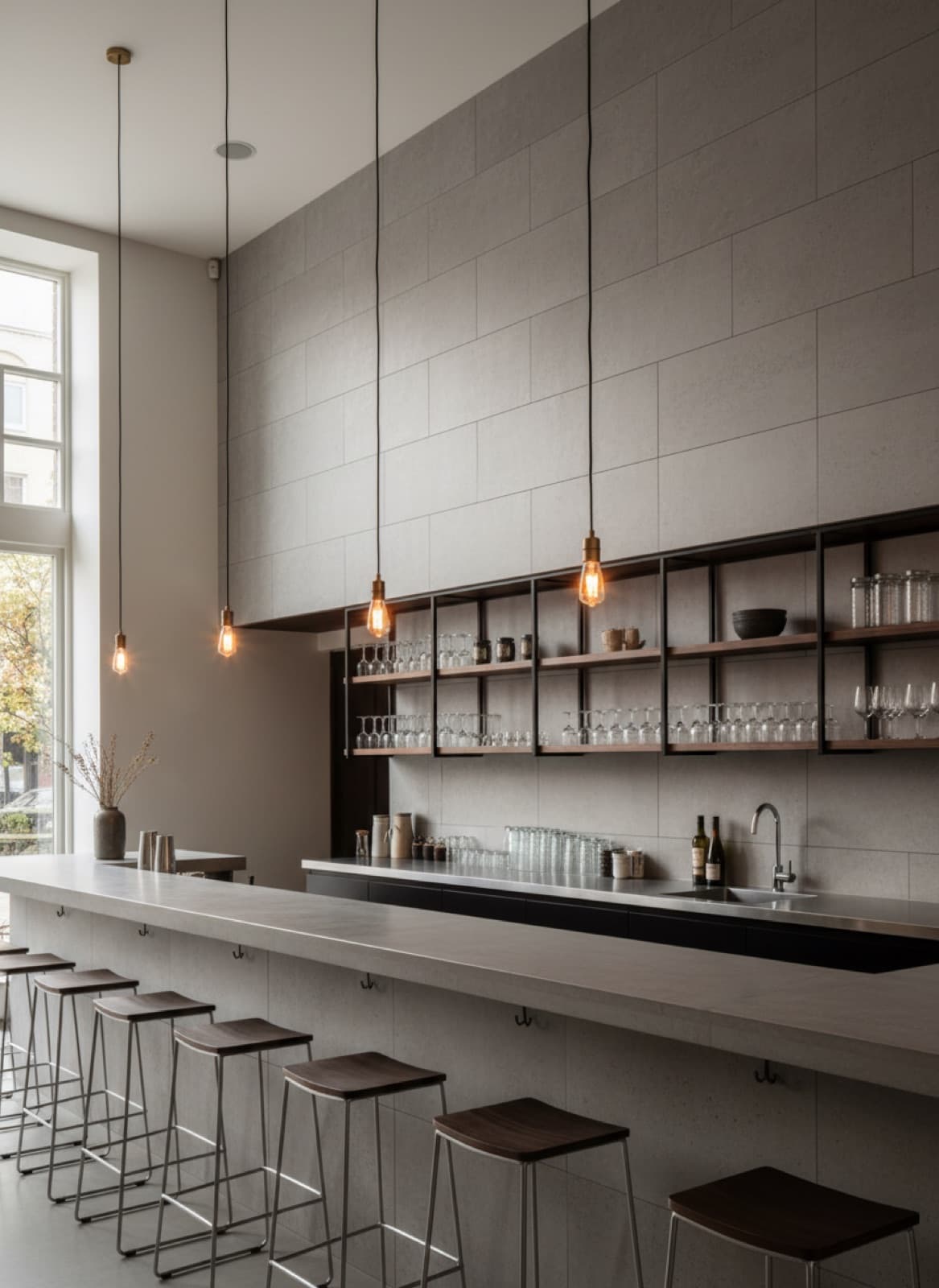 Theke & Gastronomie in Betonoptik, weitere Visualisierung
