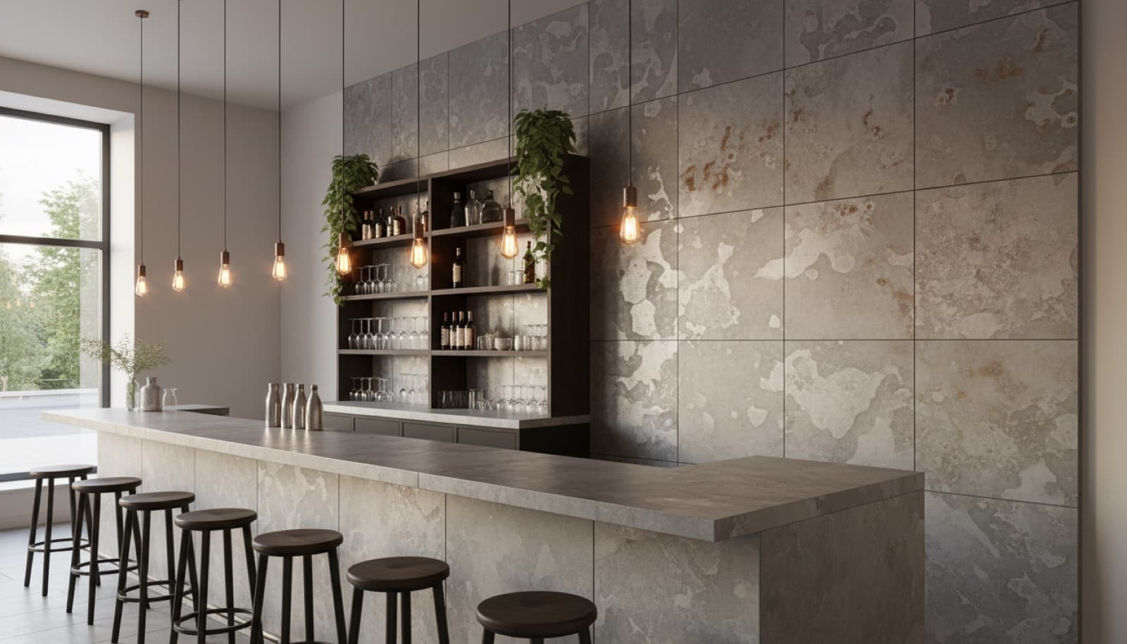 Theke & Gastronomie in Metalloptik