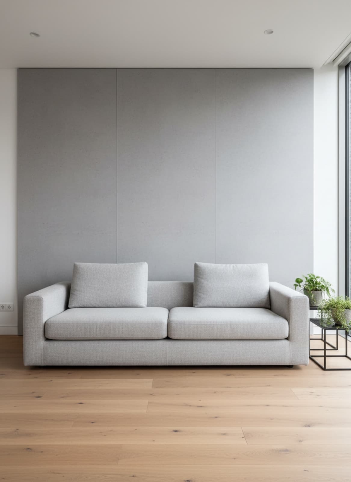 Wohnzimmer in Betonoptik