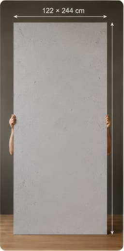 Aroma White: Platte im Format 122 × 244 cm