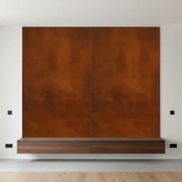 Wandverkleidung aus Echtsteinfurnier Natur Rost im Wohnzimmer