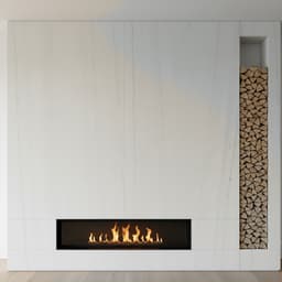 River White Marmor als Kaminverkleidung, Platten 122 × 244 cm