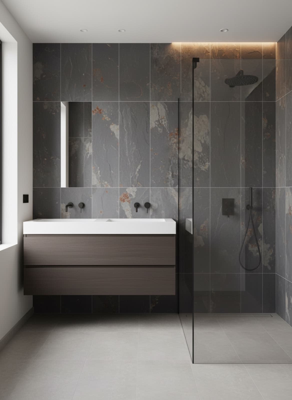 Bad & Dusche aus Schiefer, weitere Visualisierung