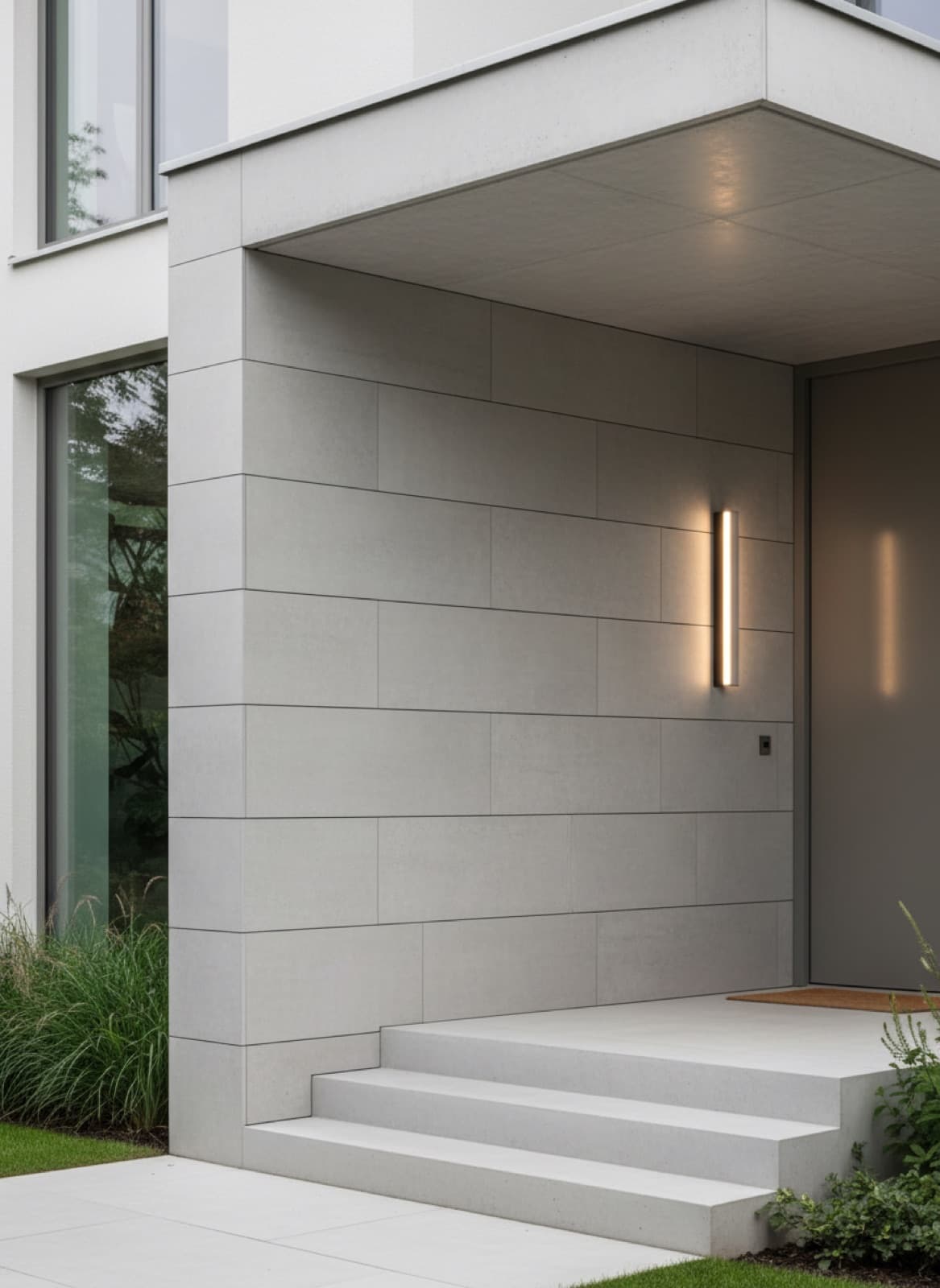 Fassade & Hauseingang in Betonoptik, weitere Visualisierung