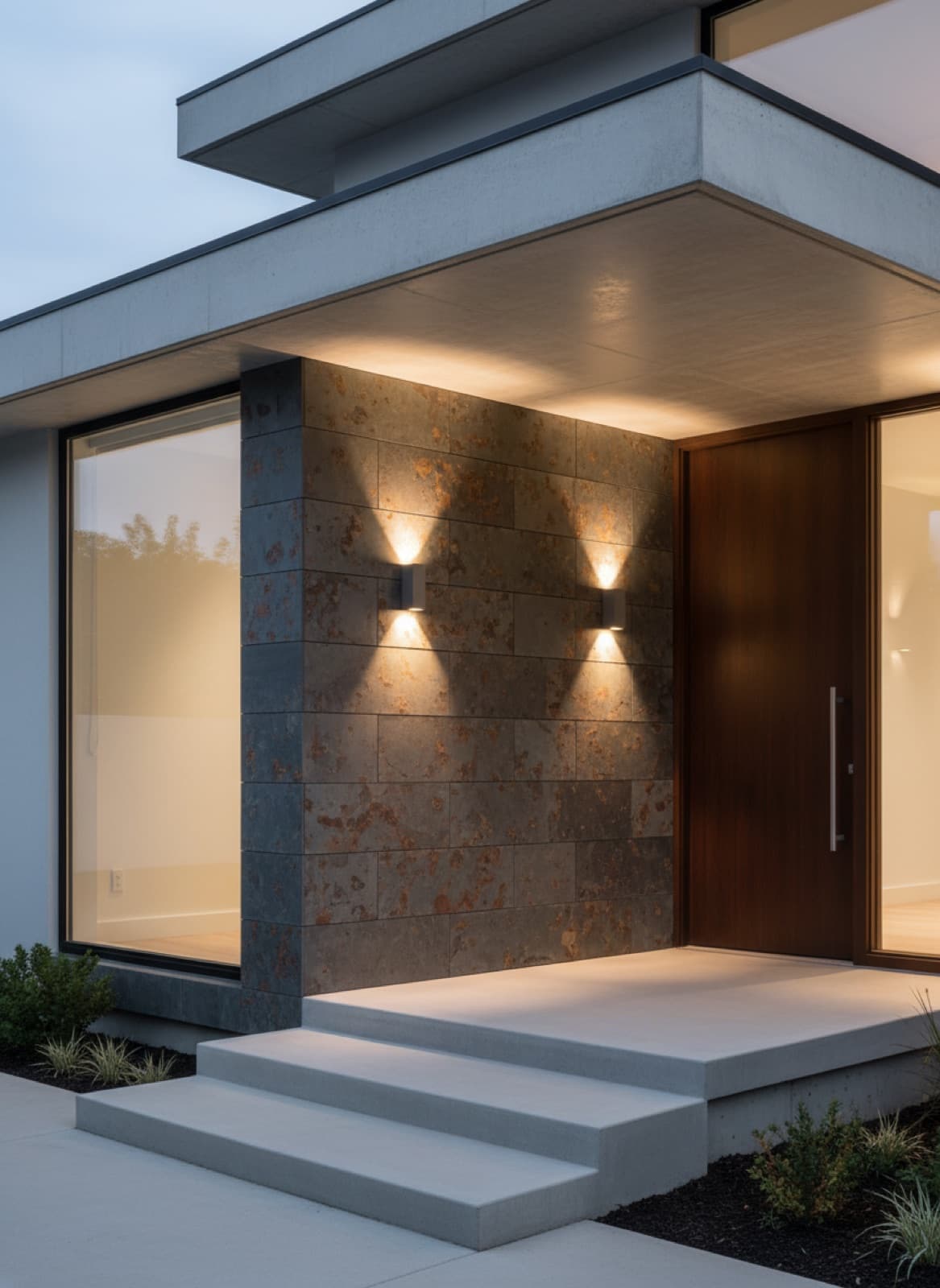 Fassade & Hauseingang in Metalloptik, weitere Visualisierung